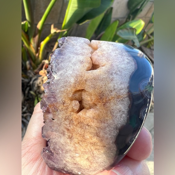 Ametrine Crystal Heart Amethyst Citrine & Black Hematite - Picture 7 of 11